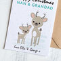 Grandparent's Christmas Card Personalised With Deer, thumbnail 1 of 6