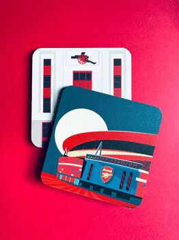 Arsenal Mugs And Coaster Set. London Stadium Architecture Art, 8 of 8