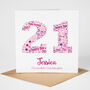 Personalised 21st Birthday For Her Card, thumbnail 2 of 2