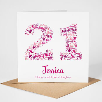 Personalised 21st Birthday For Her Card, 2 of 2