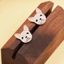 Cute French Bulldog Stud Earrings In Sterling Silver, thumbnail 6 of 10