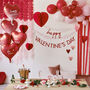 Valentines Balloon Arch And Heart Honeycombs Kit, thumbnail 3 of 3