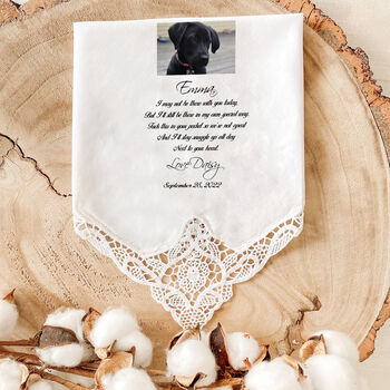 Wedding Handkerchief From Your Dog With Photo, 3 of 6