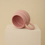 Pink Handmade Wavy Ceramic Mug, thumbnail 3 of 6