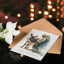 Mary Joseph And Donkey Watercolour Drawing Christmas Card, thumbnail 4 of 6