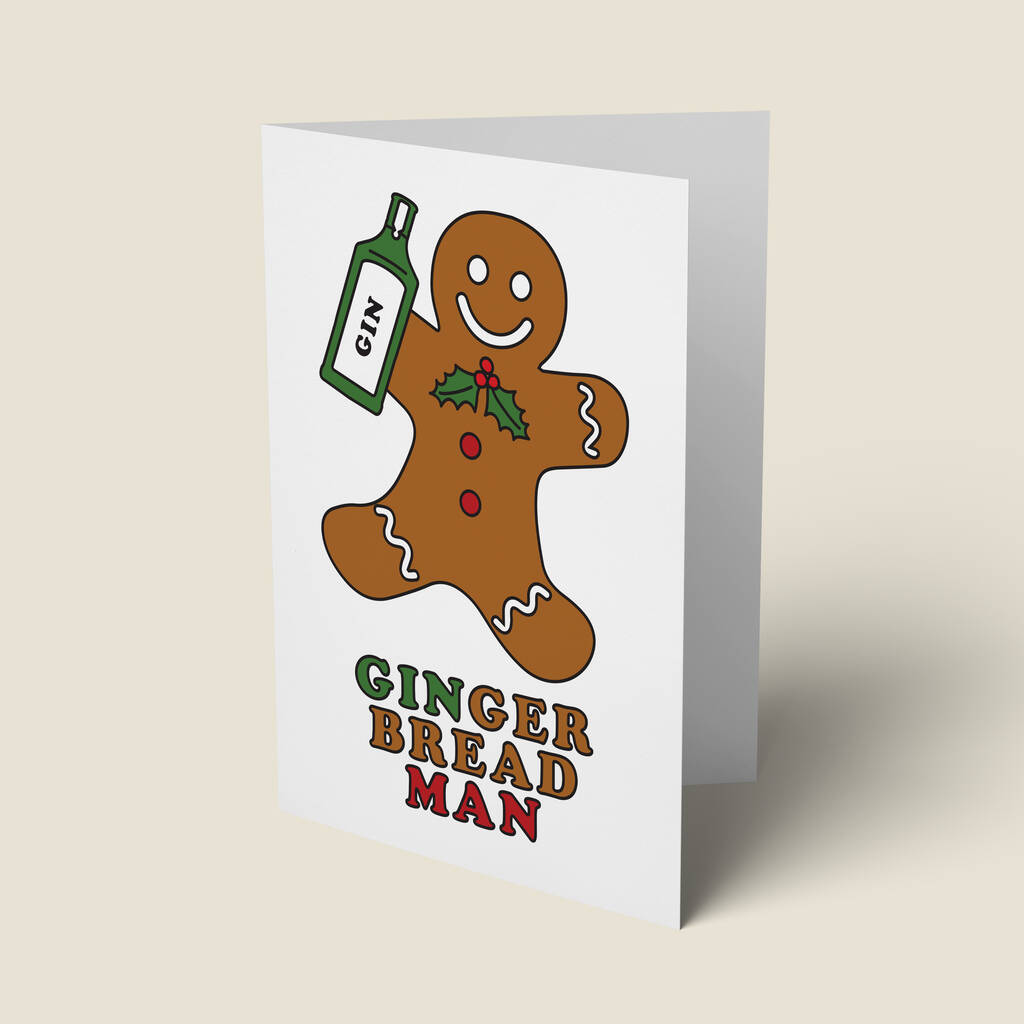 Gingerbread Man Funny Christmas Card By The Good Mood Society 5378