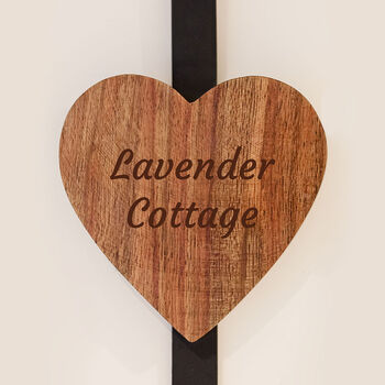 Personalised Wooden Heart Wreath Hanger, 3 of 4