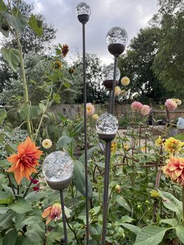 Cluster Of Five Glass Or Prism Balls For Garden, 5 of 12