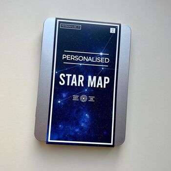 Personalised Star Map Poster Gift Tin, 3 of 4
