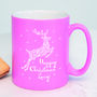Personalised Pink Reindeer Christmas Mug, thumbnail 1 of 5