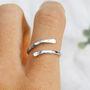 Dainty Adjustable Wrap Around Silver Ring, thumbnail 1 of 6