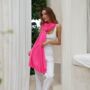 Neon Pink 100% Cashmere Travel Wrap Pashmina Shawl Gift Boxed, thumbnail 6 of 10