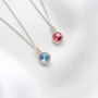 Birthstone Necklace In Sterling Silver, thumbnail 6 of 9