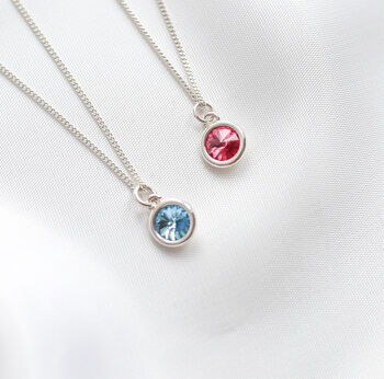 Birthstone Necklace In Sterling Silver, 6 of 9