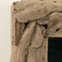 44cm Artisan Rectangular Driftwood Wooden Wall Mirror Handmade Gift, thumbnail 3 of 5