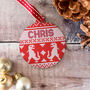 Personalised Dinosaurs Christmas Jumper Bauble, thumbnail 2 of 6