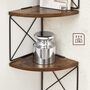 Five Tier Brown Wall Mounted Floating Corner Shelf, thumbnail 5 of 8