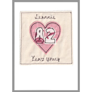 Personalised Heart Birthday Card For Her Any Age, 12 of 12