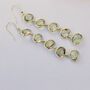 Green Amethyst Sterling Silver Long Earrings, thumbnail 1 of 5