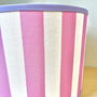 Carnival Lampshade In Candy Pink Stripe, thumbnail 2 of 4