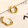 Chunky Hoop In 18ct Gold Vermeil Plated, thumbnail 3 of 6
