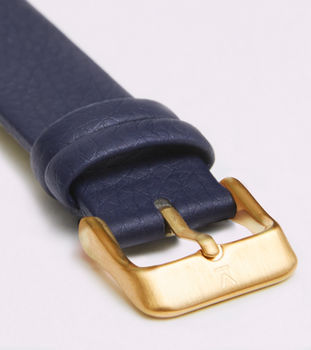Navy And Gold Vegan Leather Watch, 3 of 3