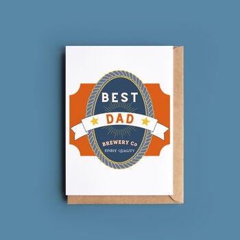 Beer Label Card For Dad, Daddy, Grandad Or Stepdad, 2 of 5