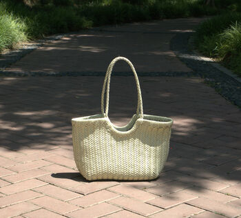 Beach Holiday Genuine Leather Tote Bag For Her, 3 of 12