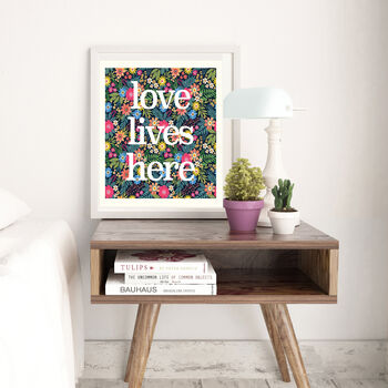 'Love Lives Here' Liberty Art Print, 2 of 3
