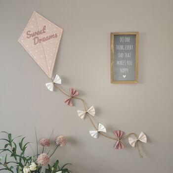 Sweet Dreams Nursery Wall Hanging, Pink Kite Decoration, 7 of 10