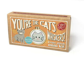 You're The Cats Whiskers! Mini Matchbox Cross Stitch Kit, 6 of 12
