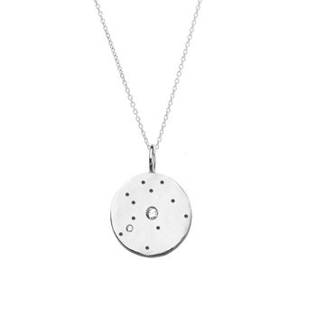 Zodiac Constellation Necklace With White Sapphires, 7 of 7