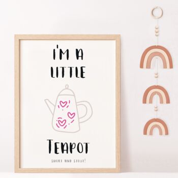 'I'm A Little Teapot' Nursery Rhyme Print, 5 of 5