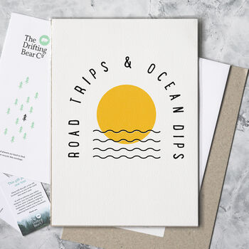 'Road Trips And Ocean Dips' Graphic Print, 2 of 5