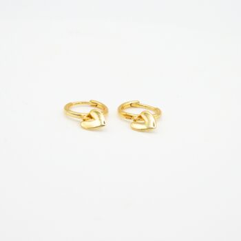 Bridesmaid Gold Heart Hoop Earrings Bridesmaid Thank You Gift, Wedding Jewellery, Bridesmaid Proposal Gift, 3 of 6