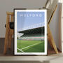 Welford Road From The Try Line Leicester Tigers Rugby Poster, thumbnail 1 of 7