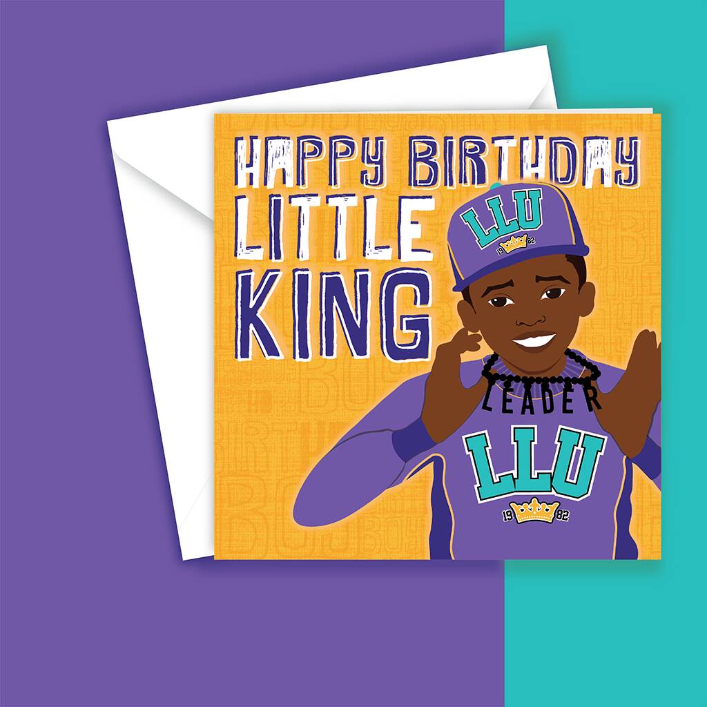 Little King Black Boy Birthday Card, 1 of 5
