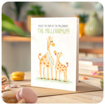 Cute Giraffes Funny Happy Birthday Mum Card, 5 of 6