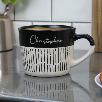 Personalised Handmade Dipped Dash Ceramic Mug, 3 of 7