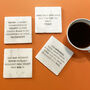 Set Of Four Ceramic Famous Tennis Quotes Coasters, thumbnail 1 of 3