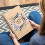 Personalised Wedding Guest Book Pink Purple Flowers, thumbnail 3 of 6