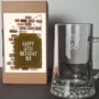 60th Birthday Bow Tie Tankard Glass, thumbnail 2 of 5