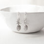 Silver Plated Pineapple Earrings, thumbnail 3 of 8