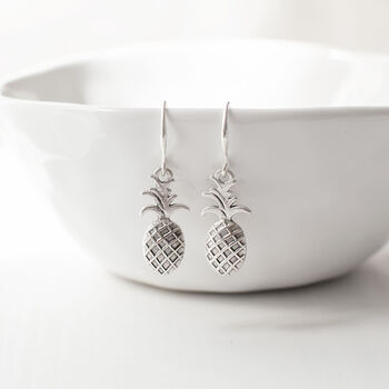 Silver Plated Pineapple Earrings, 3 of 8