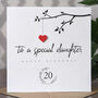 Personalised 20th Birthday Card For Special Daughter, thumbnail 4 of 4