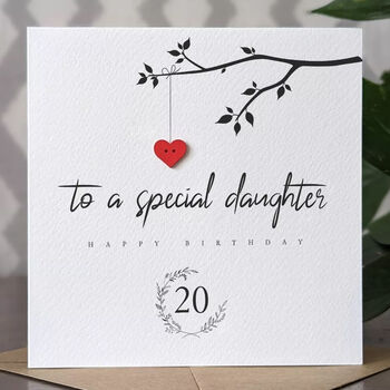 Personalised 20th Birthday Card For Special Daughter, 4 of 4