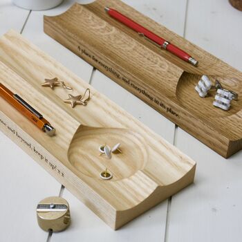 Personalised Jewellery And Pen Tray With Storage Dish, 9 of 10
