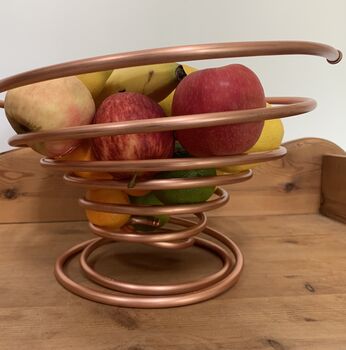 Spiral Copper Fruit Bowl, Handmade Copper Bowl, 4 of 9