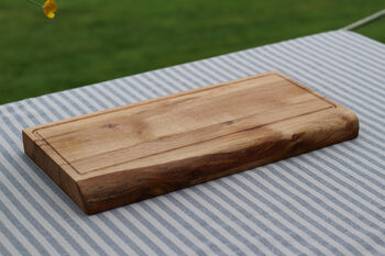 Waney Edge Chopping Board | Personalised Solid Oak, 9 of 12