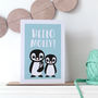Personalised Penguin New Baby Card, thumbnail 1 of 3